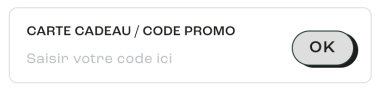 Carte cadeau / Code promo